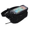 Motorcycle Waist Pack Expandable Front Handlebar Bag with Touchscreen Window for Navigation Large Capacity Storage