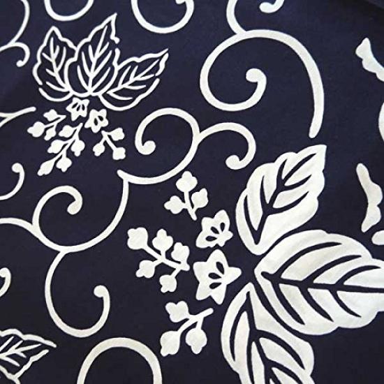 Paulownia Arabesque Furoshiki Specially Navy Blue Broadcloth Cloth, Dyed, (three Widths)