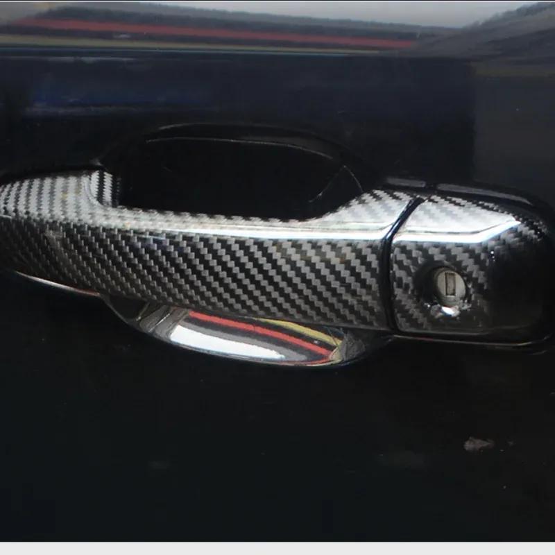 Car Decoration Door Handle Cover For Toyota 4Runner N280 2010 -  5th Gen All Model 4Door Carbon Fiber Cars Accessories