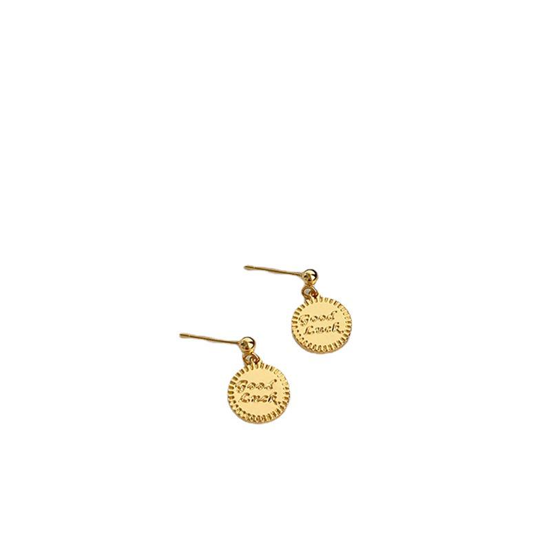 Trendy Fu s925 Sterling Silver Gold-Plated Dangle Earrings - Luxury & Versatile Design for Women
