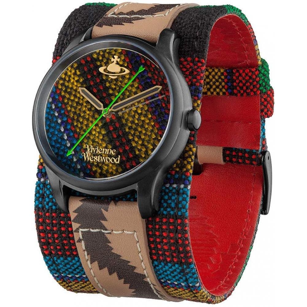 

[vivienne WeStwood] Женские часы в африканском стиле с уникальным толстым вышитым ремнем, многоцветные, Vv197bkaf [импортированные параллельно]