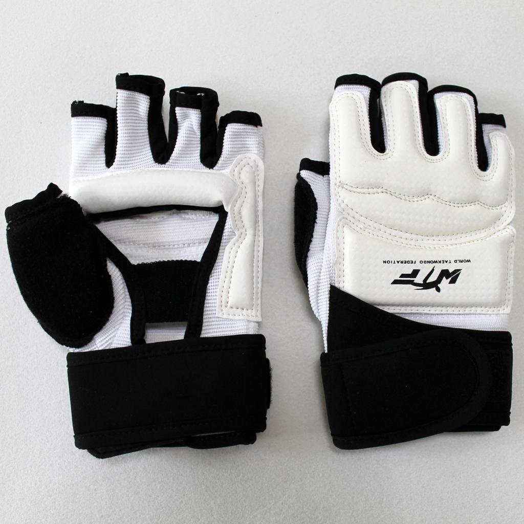 White PU Leather Body Protect Gear Taekwondo Hand & Foot Gloves for Adult & Child Gym Training Martial Arts Boxing Equipment