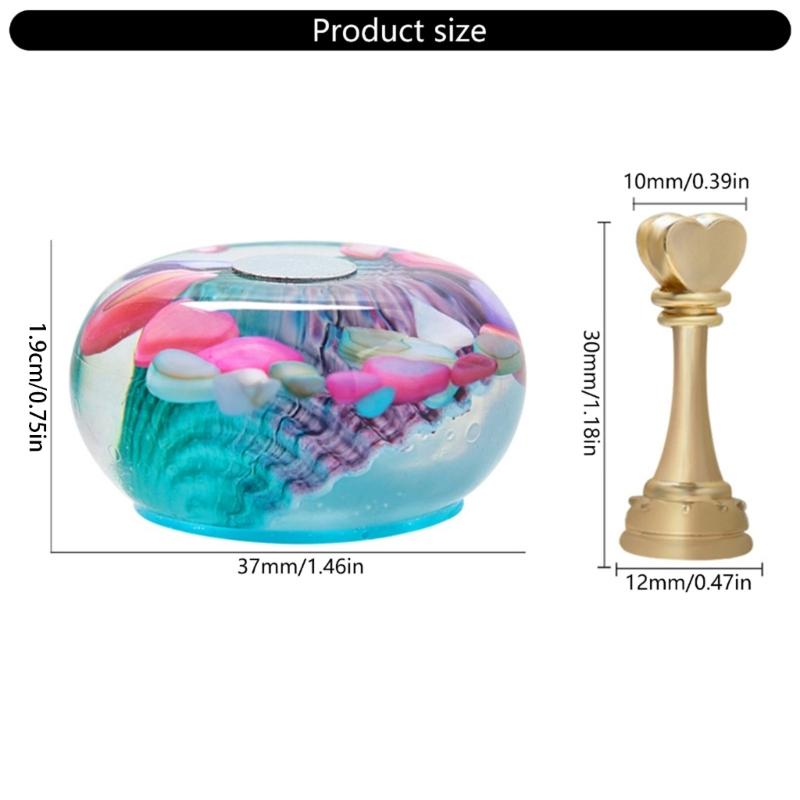 Nail Art Practice Base Resin Display Stand with Sea Shell Designs for Manicure Training Nail Artists Practice Base