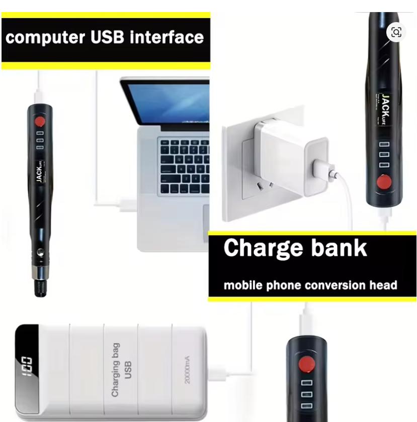 Mini Cordless Rotary Tools USB Charging Grinder Set Wireless Engraving Pen DIY Polish Rotary Carve Tool Set