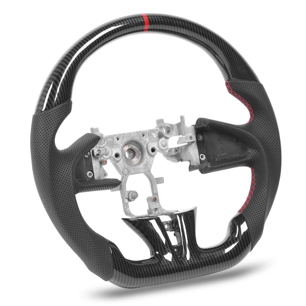 Hydro Dip Carbon Fiber Look Steering Wheel Perforated Leather Replacement For Infiniti Q50 2014 to 2016