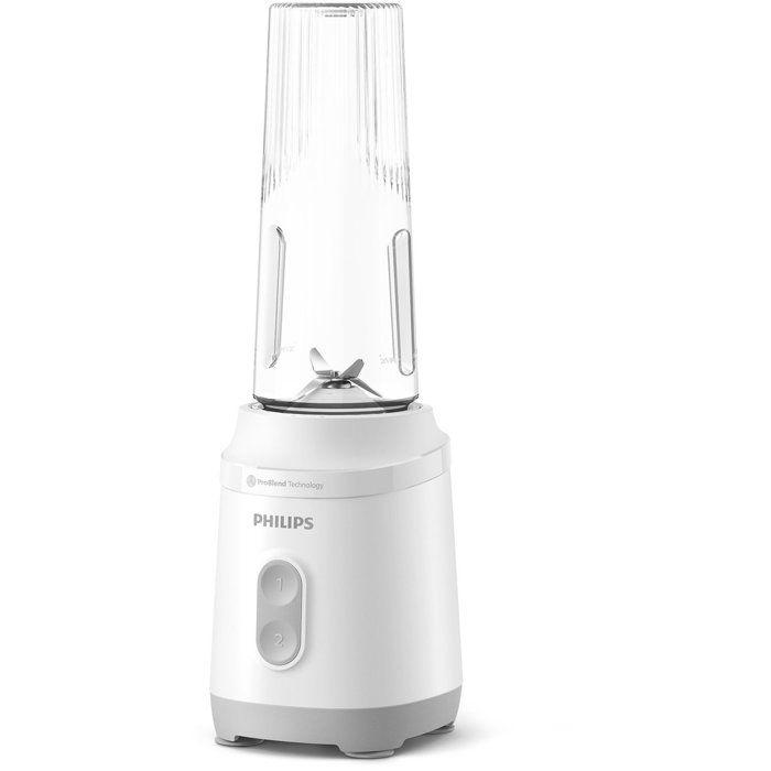 Batidora mixeur - PHILIPS - HR2670/01 - Serie 3000 - Blanco - Botella para batidos Blend & Ir 0,6L - 350W