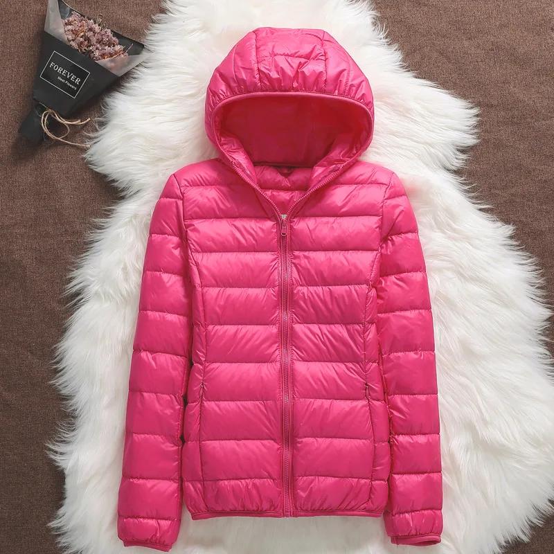 Women Puffer Jackets Plus Size Hooded Female Ultra Lightweight Packable Down Coats