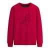 SEPTWOLVES Men's Simple Autumn Winter Fleece Lined Crewneck Sweatshirt