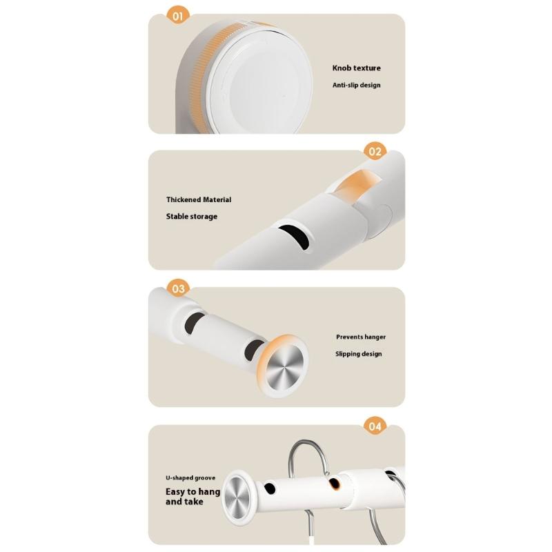 Travel Foldable Laundry Hanger With Strong Suction Pads Storage Durable ABS Construction Ideal For Hotels Camping Hanging Towels Bags Clothes