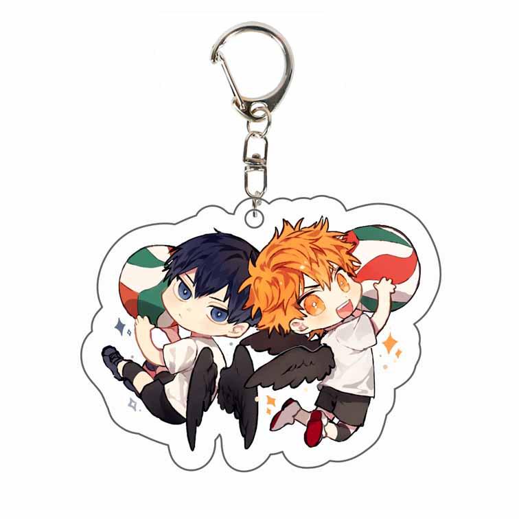 Haikyuu!! Double-Sided Keychain Pendant: Hinata, Kageyama, Kenma