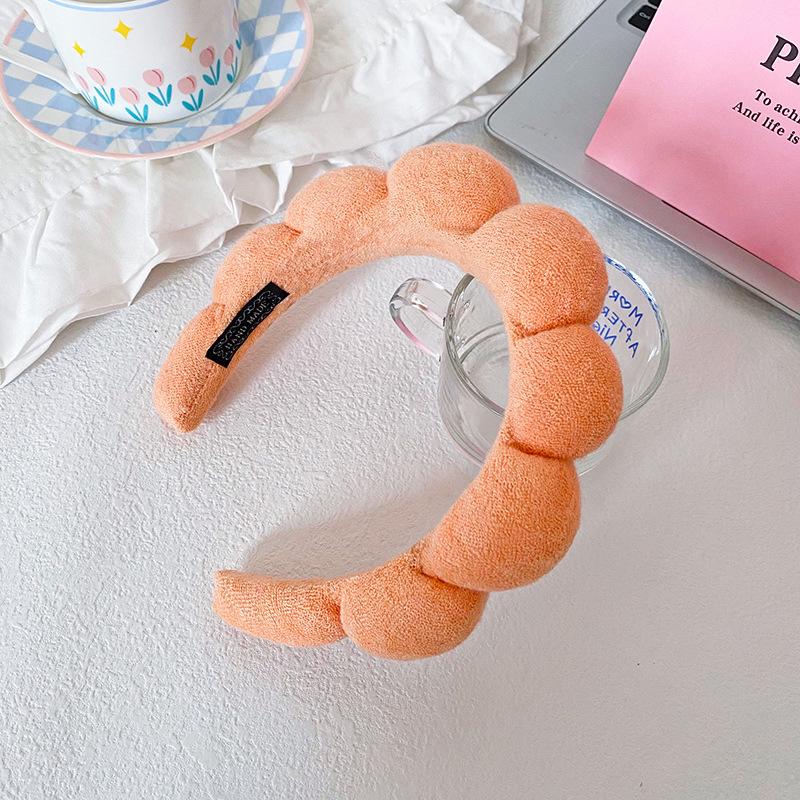 Cloud Stirnband Damen Gesicht waschen Make-up Sport Hoher Schädel Oberteil Schwamm Handtuchstoff Twist Haaraccessoires