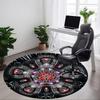 1pc Abstract Mandala Art Chair Carpet for Office - Indoor Non-Slip Washable Polyester Fiber Carpet, Soft Comfortable Mat For Office Yy250928042