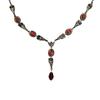 Gothic Blood Drop Pendant & Earring Set: Halloween Black & Red Color-Block Design