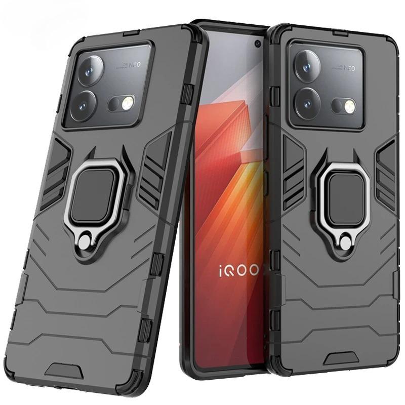 For Vivo iQOO Neo 8 Case Armor Magnetic Suction Stand Full Back Cover For Vivo iQOO Neo 8 Case For Vivo iQOO Neo 8 5G 6.78 Inch