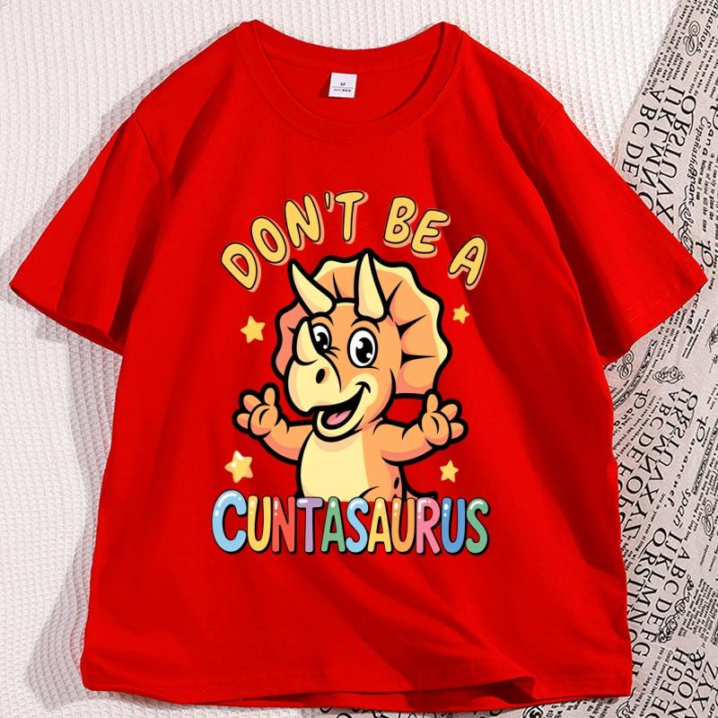 Cuntasaurus Dinosaur TShirt for Men Women Funny Cotton Short Sleeve High Quality Tee Shirt Printed Casual Man Clothing
