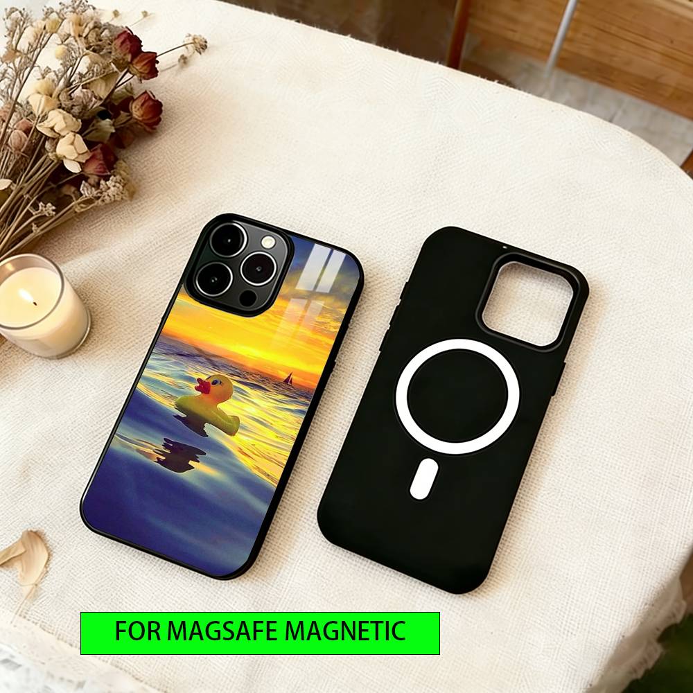 Duckling Phone Case For iPhone17,16,15,14,13,12,11 Plus,Pro Magnetic with Magsafe Wireless Charging