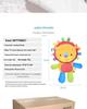 Happy Monkey Baby Plush Rattle - Soft Soothing Toy for Newborns