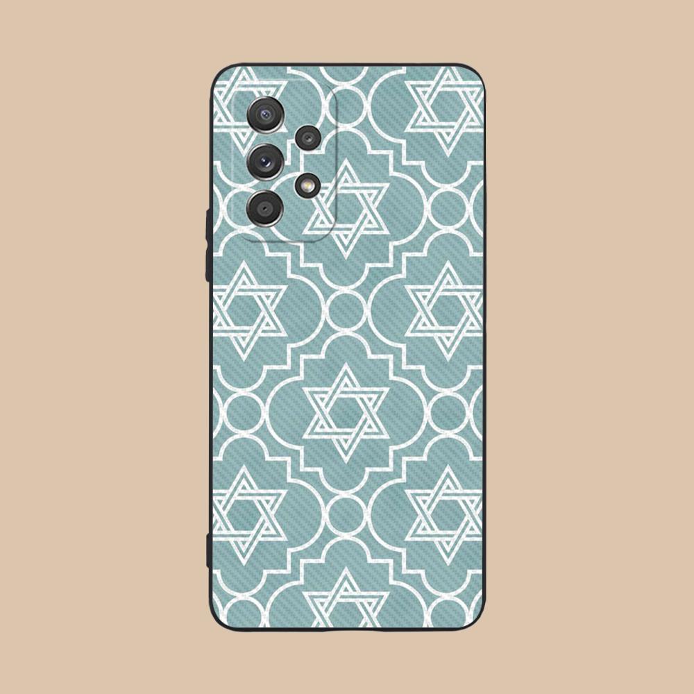 Jewish Hanukkah Mobile Phone Case for Samsung Galaxy M55 54 42 35 34 33 32 23 22 15 14 13 12 F55 5G Colorful Cover Pretty Luxury
