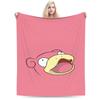 Funny 3D Pikachu Dotted Face Blanket Pokemoned Travel Flannel Bedding Throws For Living Room Soft Warm Quality Bedspread Gift