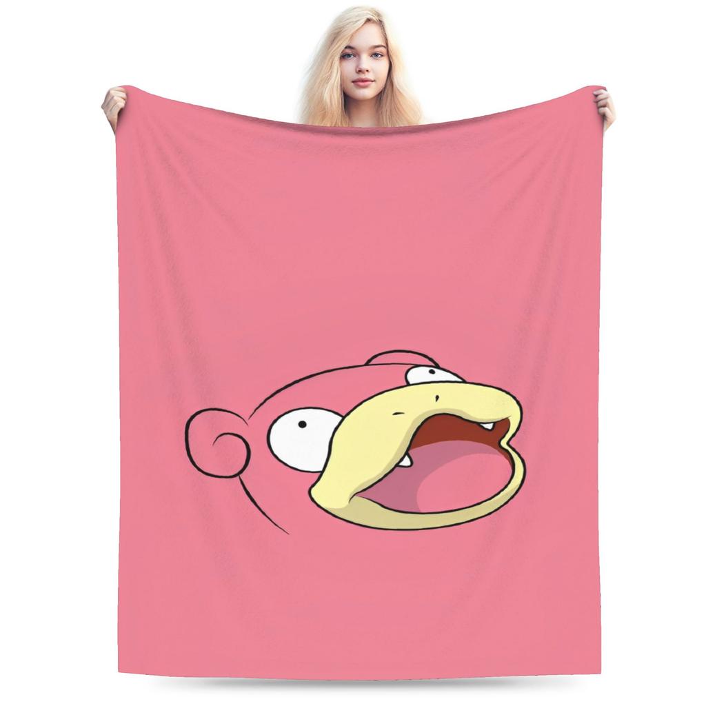 Funny 3D Pikachu Dotted Face Blanket Pokemoned Travel Flannel Bedding Throws For Living Room Soft Warm Quality Bedspread Gift