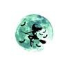 Luminous Moon Castle Bat Wall Sticker - Glowing Fluorescent Decor for Children's Living Room.