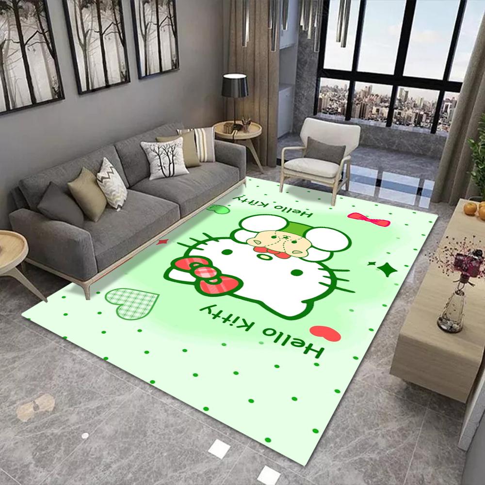Hello K-Kitty Floor INS Style Soft Bedroom Floor Mat Rectangle Anti-slip Home Soft Badmat Front Door Indoor Outdoor Mat Hotel