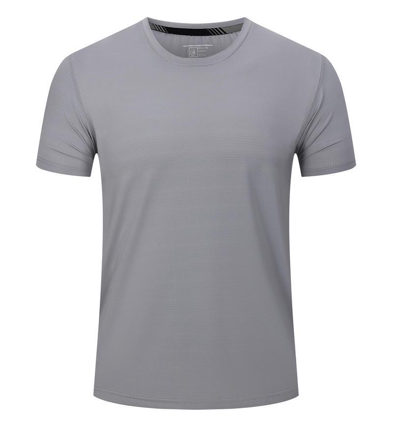Ice Silk Quick-Dry Round Neck Sports T-Shirt for Outdoor, Tennis, Running, Auto Repair, and Advertising with Short Sleeves and Logo Print