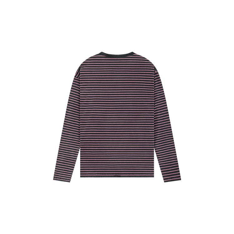 We11done Ss25 High Street Style Logo Striped Letter Embroidered Long Sleeve Spring Autumn T-Shirt Unisex T-Shirt WD-TT0-25-737-U-BK