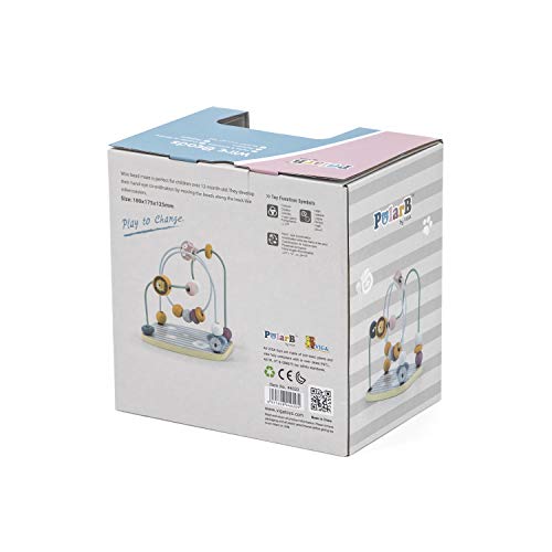 PolarB Beads Maze - A learning toy that promotes visual tracking, baby gym, and playmat. A perfect gift for newborns and babies. (TYPR44020)