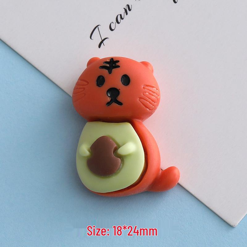 Cute Cartoon Fruit & Animal Resin Keychain, Hair Clip, Phone Case & Water Bottle Accessories