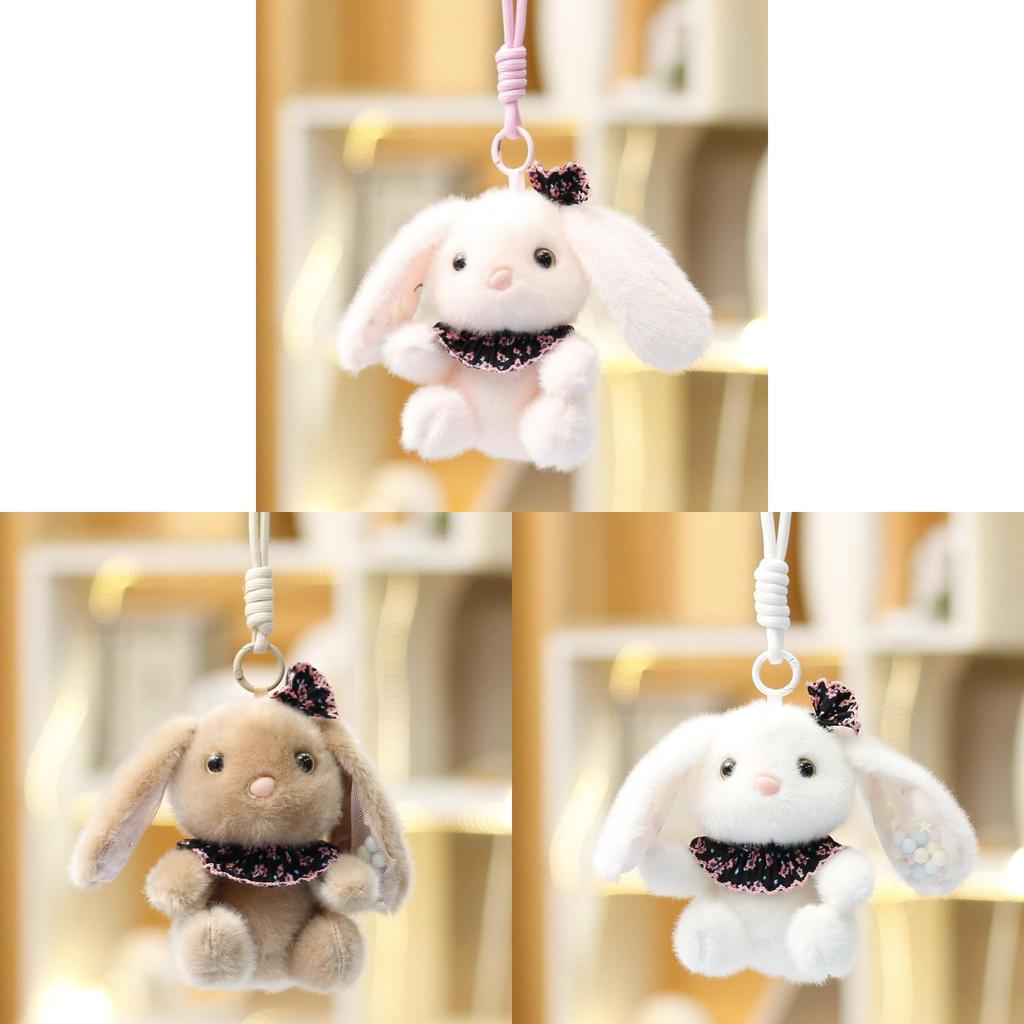 Plush Bunny Doll Keychain For Girls Gift Cute Bag Pendant Decor
