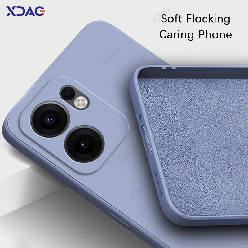 Luxury Square Liquid Silicone Cases for OPPO Reno 13F Reno13 F 4G 5G Reno13F 6.67" 360 Soft Phone Cover Waterproof Bags