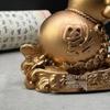 Double Fortune Bronze Gourd Ornaments - Feng Shui Prosperity Decor for Living Room or Shop.