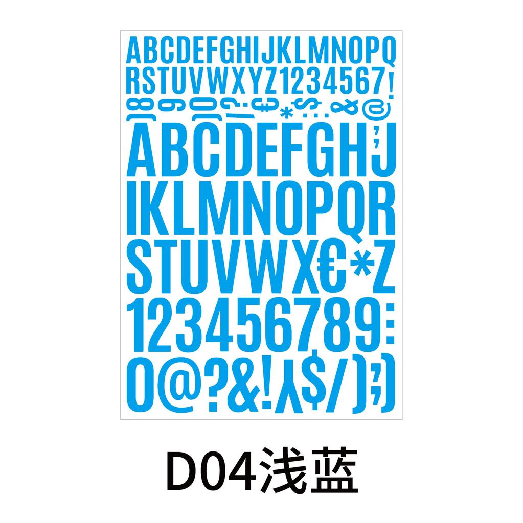 Letter Sticker 2+4cm Vinyl PVC Waterproof Self-adhesive Mailbox Car Size Alphanumeric Sticker