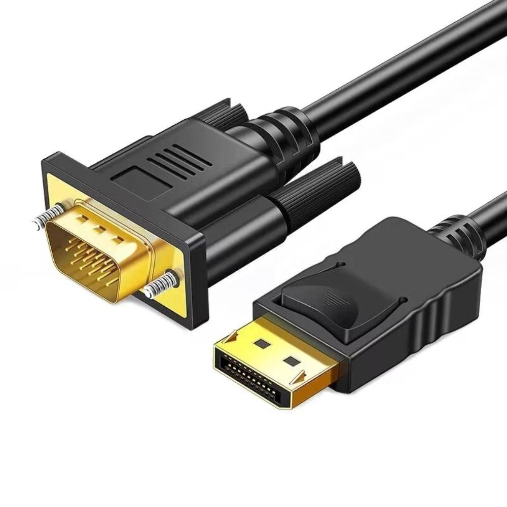 Connecting DP TO VGA Cable Male To Male Extension Cable DisplayPort To VGA Adapter 24+1 Pin 1080P Conversion HD Video Cable