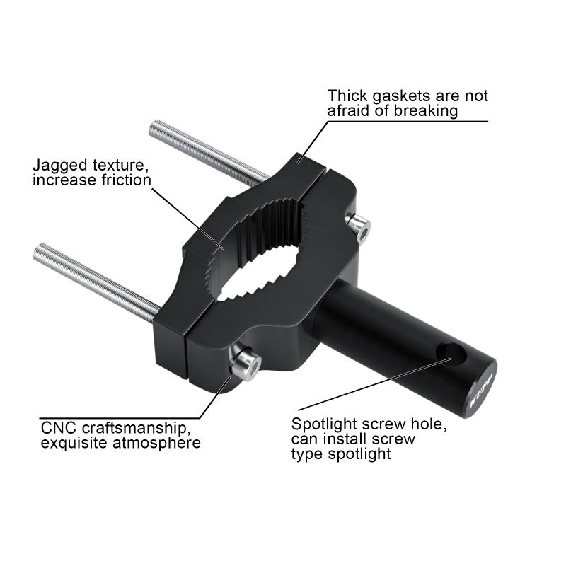 2 STÜCKE Universal Motorrad Scheinwerfer Halterung Verlängerung Scheinwerfer Montageklemme Halterung Für Auto Motor Sturzbügel Schutzscheinwerfer