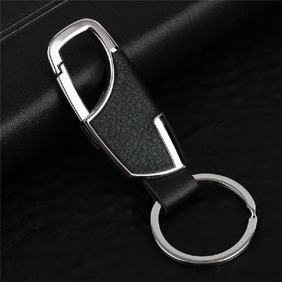 BWONE Zinc Alloy Car Keychain with Anti-Lost Phone Number Plate Key Ring Handwoven Rope for Men and Women Silver