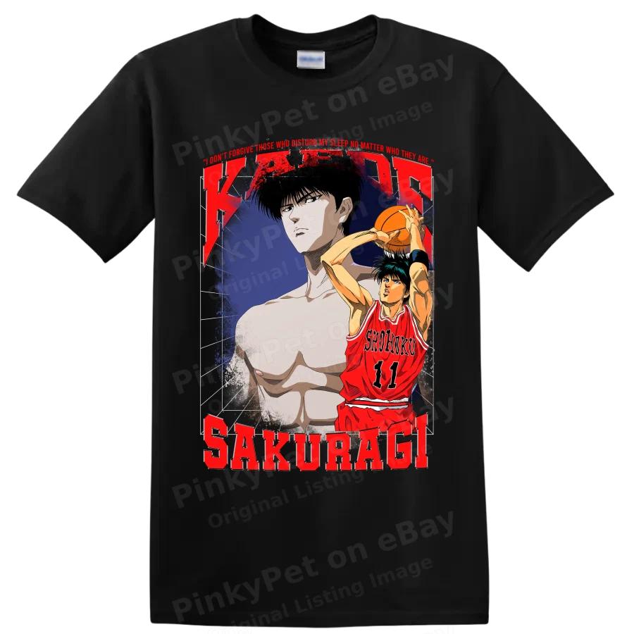 Kaede Rukawa Slam Dunk Anime Manga Basketball Shohoku 11 T Shirt Graphic Tee