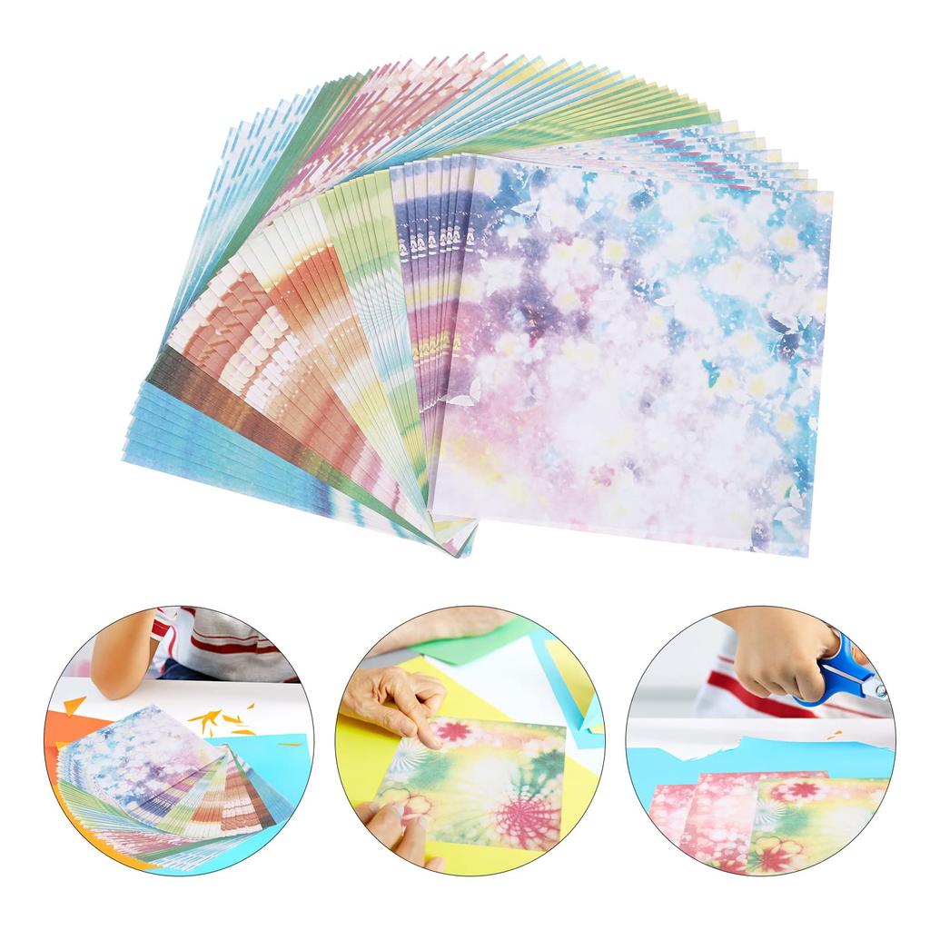 BESTOYARD Origami DIY Origami 100 Sheets Set Perfect for Making Paper and Paper, Double-Sided, Paper, Double-Sided Sheets, (Style 2) - Cranes, Crafts,