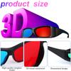 Gafas 3D Rojo Azul Gafas 3D para Películas Juegos Diseño Anti-Polarización