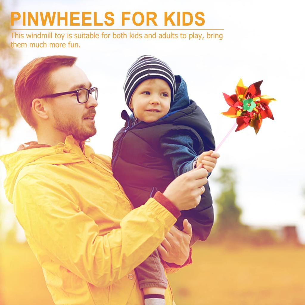 100 Octagonal Windmill Toys, Plastic Pinwheels for Gardens, Festivals, Crafts, DIY, Party Decorations, Kids' Fair Supplies, Garden Decorations, and