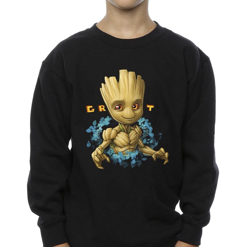 Guardians Of The Galaxy Boys Groot Flowers Sweatshirt