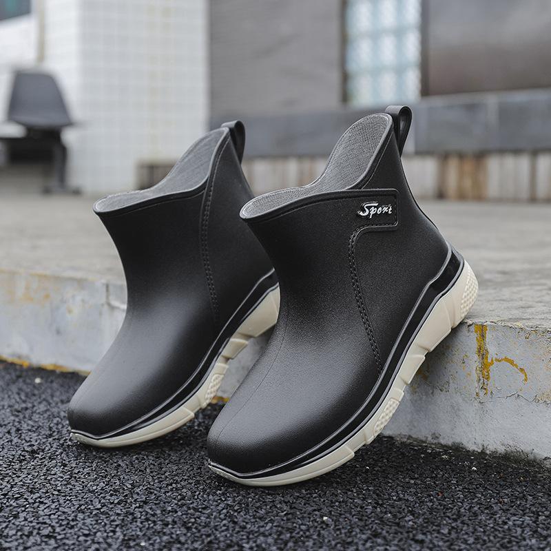 

Японская дождевая обувь женская в стиле колледж модная водонепроницаемая обувь дождевые сапоги низкие резиновые туфли супермягкие новые 36