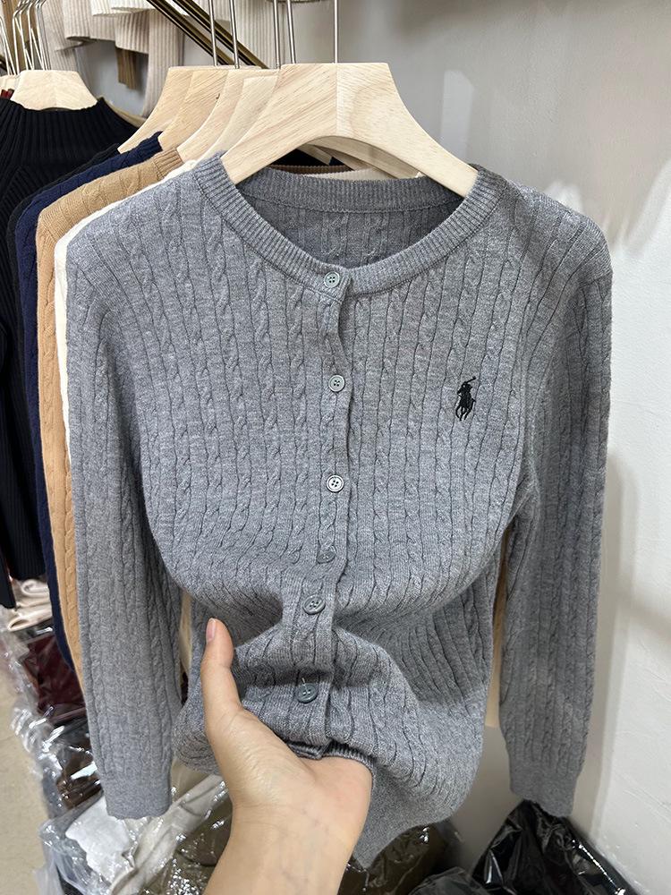 

Маленький Поні Ретро Червоно-Білий В язаний Кардиган для Жінок - Светр-Пальто з Круглим Вирізом на Осінь, Зиму та Ранню Весну One Size (recommended 45-70 kg) сірий колір