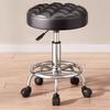 Modern Minimalist Beauty Stool, Adjustable Mobile Hairdressing Chair, Comfortable Cushioned Backrest Seat, Salon Barber Stool