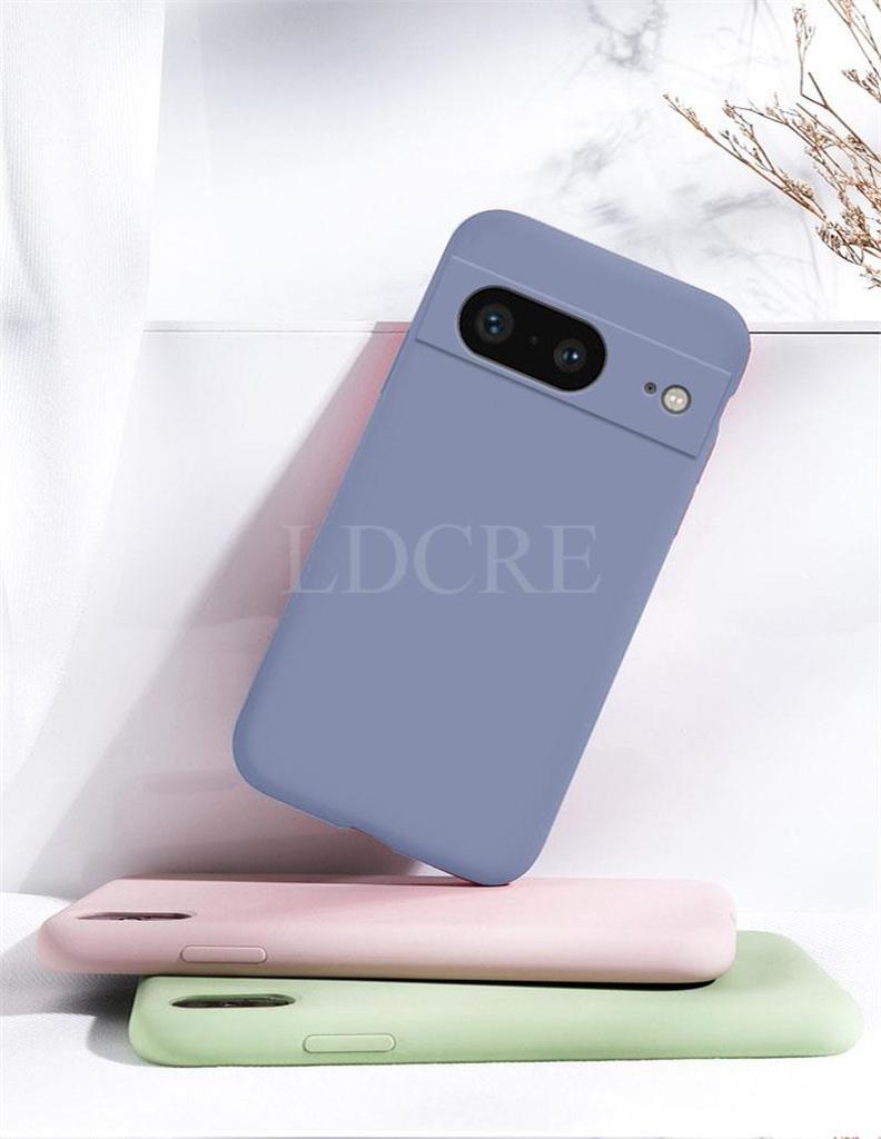 For Google Pixel 8 Case Liquid Silicone Coque For Pixel 8 Pro 7A 7 Pro 6 6A 7A 8A Cover TPU Fundas Protective Case Pixel 8 Cover