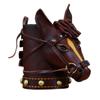 First Layer Cowhide Small Red Horse Pen Holder Desk Ornament Office Desktop Decoration Storage Bucket Home Decoration Gifts