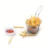 1PC Stainless Steel Frying Basket Multifunctional Mini French Fries Frying Basket Creative Square Oil Separated Frying Basket