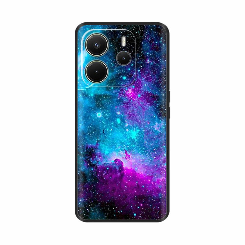 For Xiaomi Redmi Note 14 4G Case Luxury Painted Cover Black Silicone Phone Case For Redmi Note 14 Fundas note14 4G Soft Bumper