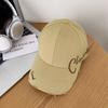 Black Side Letter Embroidered Baseball Hat for Women In Summer Travel Sun Protection Sun Protection Baseball Hat Showing Small Face